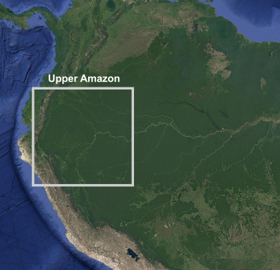 Upper Amazon map area